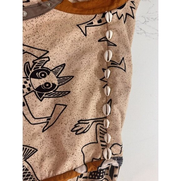 Rare Handmade One-of-A-Kind African Tribal Jacket Reversible Dindga Cowrie Shell - Picture 5 of 16